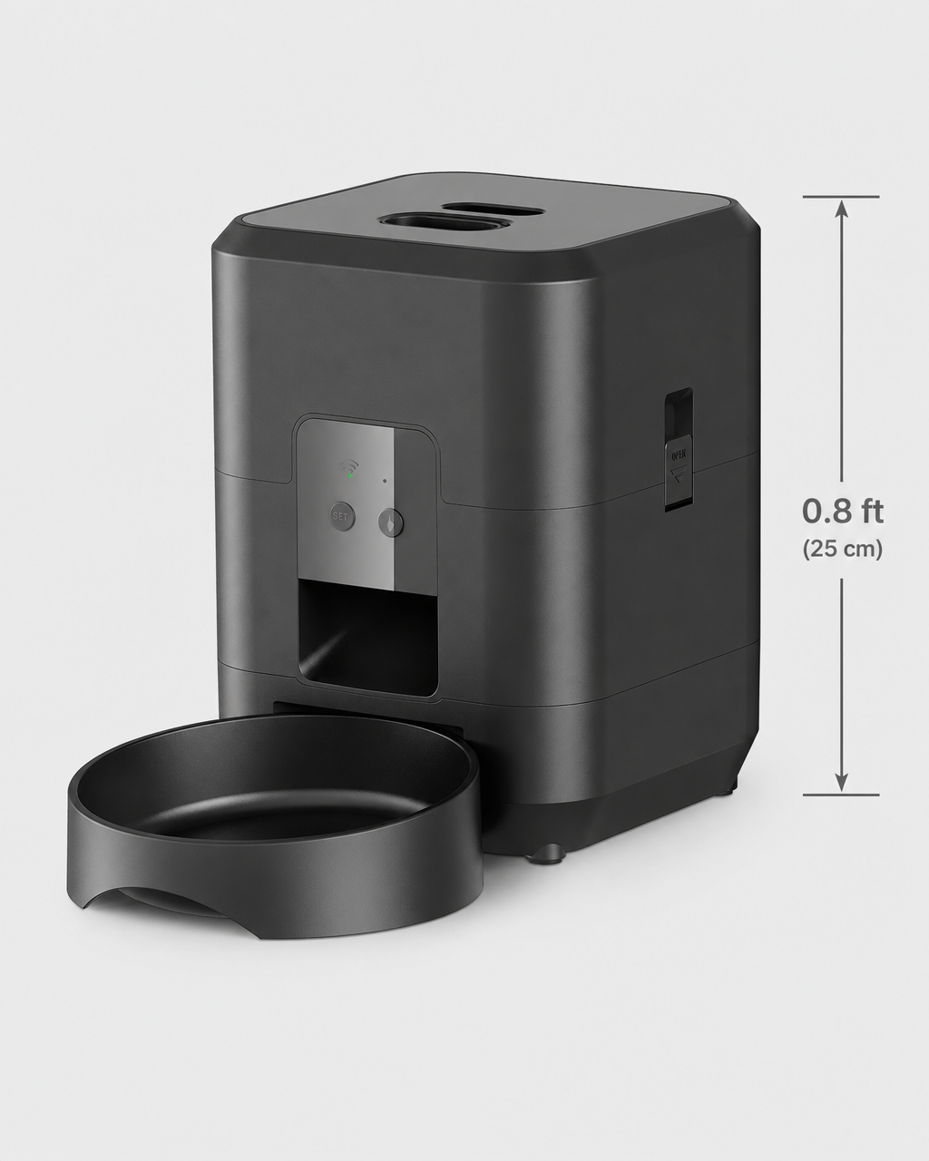 Automatic Cat Feeder Bolgheri — with dimensions in cm