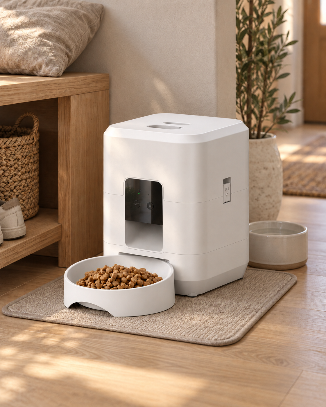 Automatic Cat Feeder Bolgheri — shown in a living room