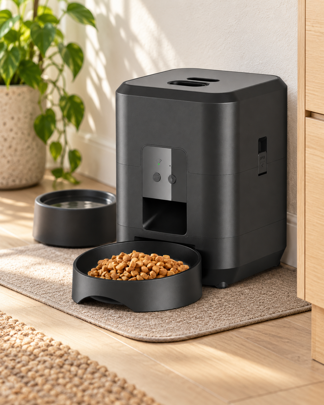 Automatic Cat Feeder Bolgheri — shown in a living room