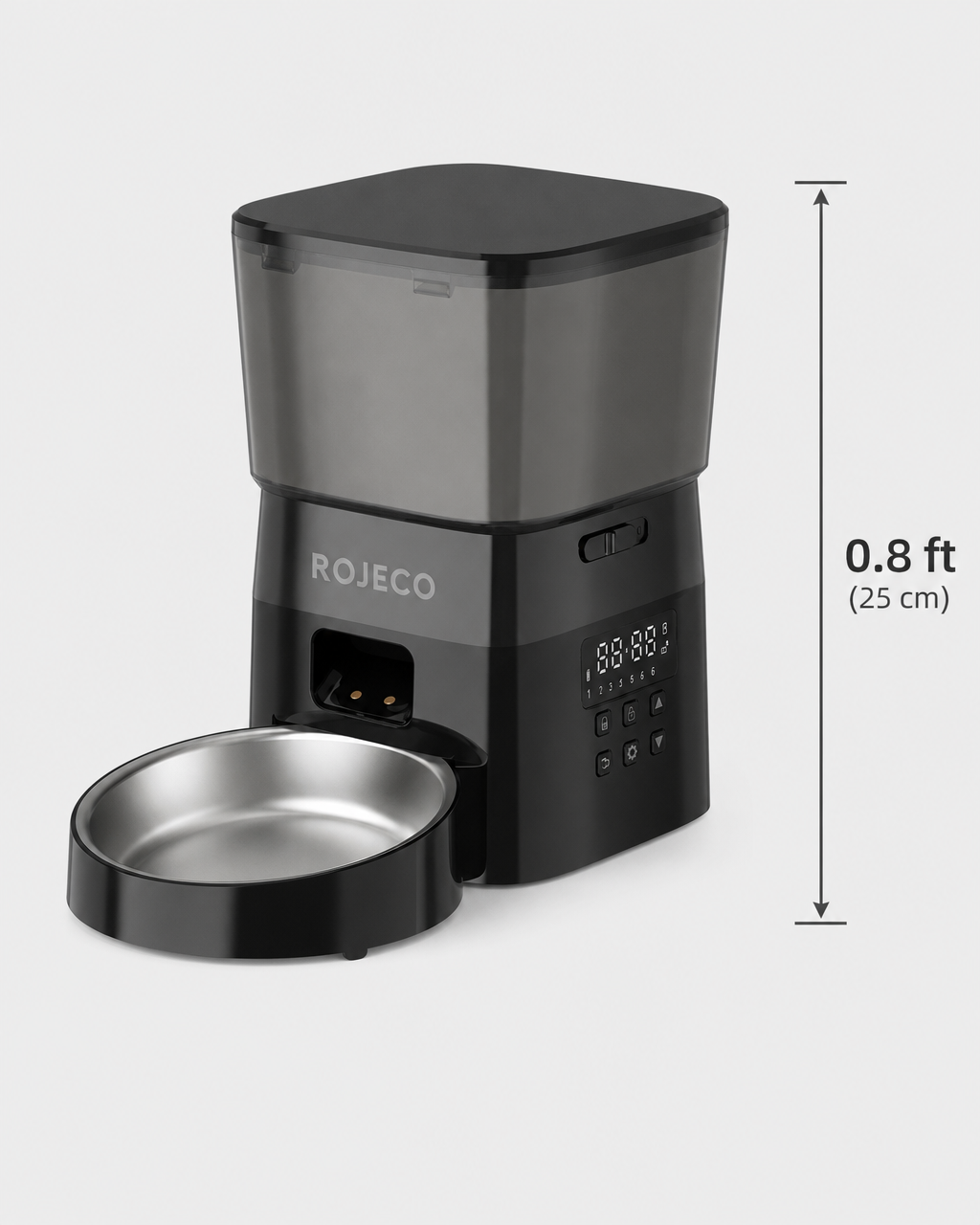 Automatic Cat Feeder Montepulciano — with dimensions in cm