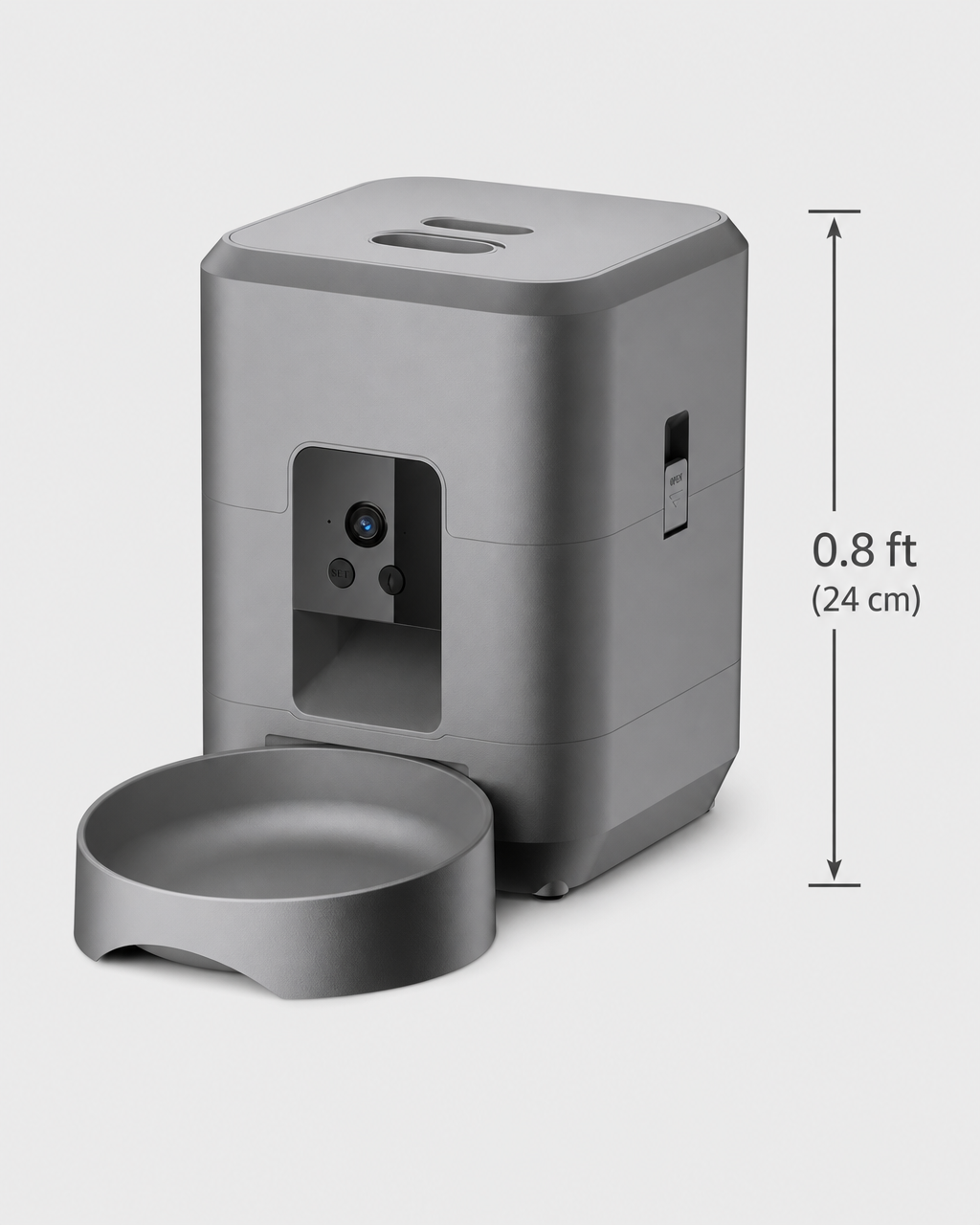 Automatic Cat Feeder Pienza — with dimensions in cm