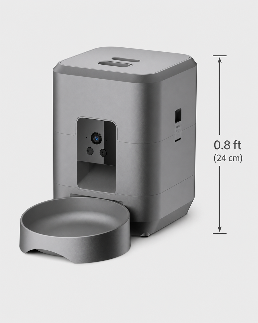 Automatic Cat Feeder Pienza — with dimensions in cm