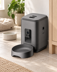 Automatic Cat Feeder Pienza — shown in a living room
