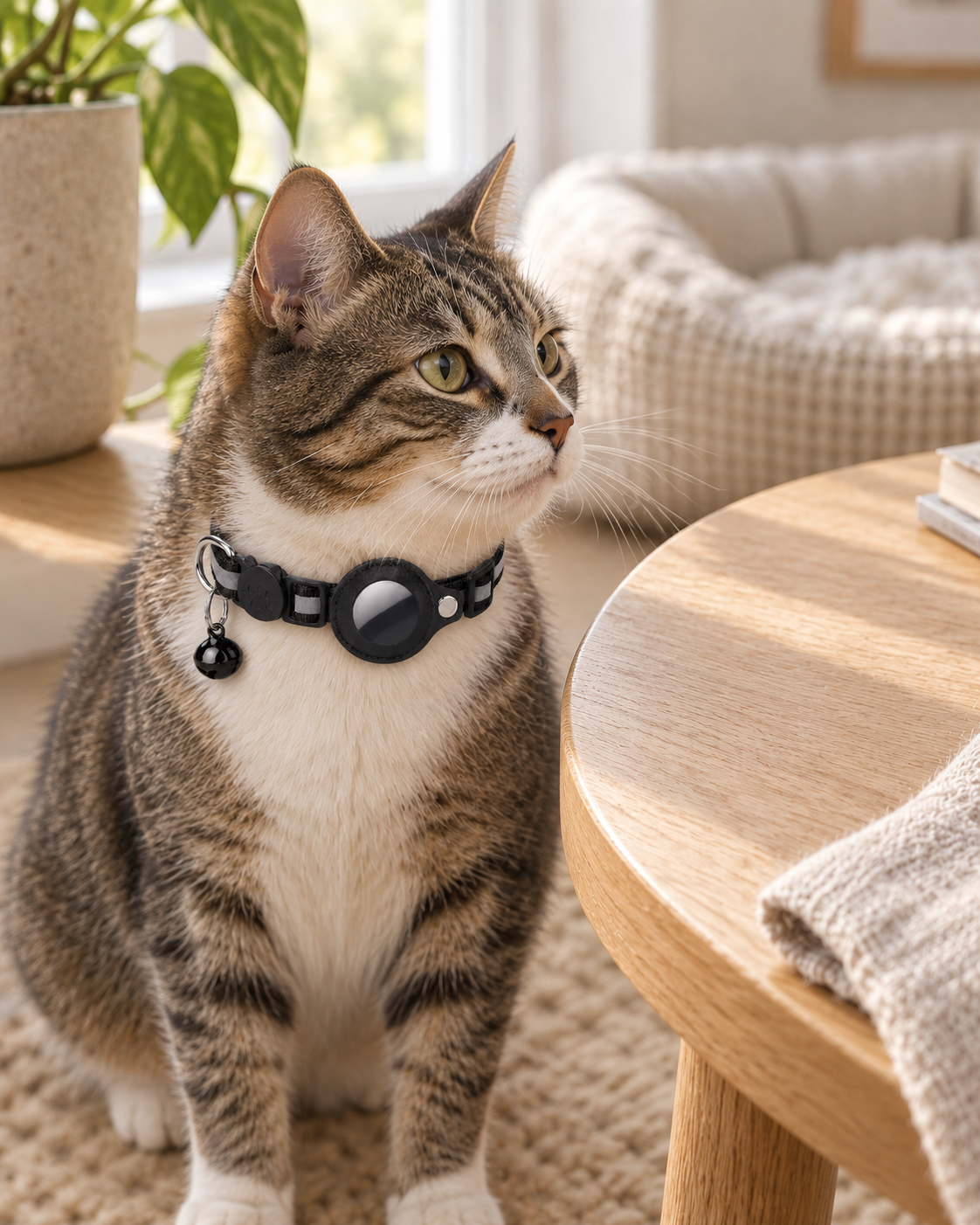 Bluetooth Cat Tracker Tuscania — shown in a living room