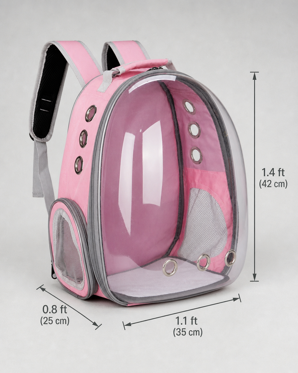 Bubble Cat Backpack Nettuno — with dimensions in cm