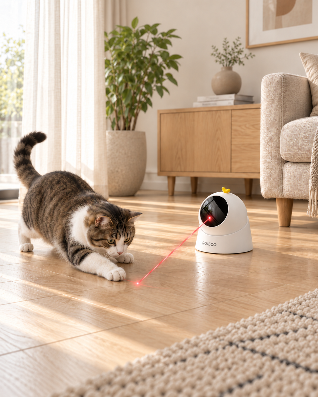 Interactive Cat Toy Carloforte — shown at home with cats