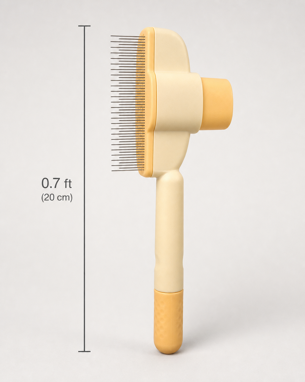 Self-Cleaning Cat Comb Sirolo — with dimensions in cm